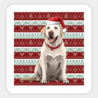 Funny Labrador Retriever Christmas Ugly Sticker